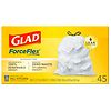 Glad ForceFlex Tall Kitchen Drawstring Trash Bags Unscented, 13 Gallon White-7