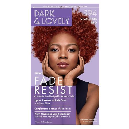 SoftSheen-Carson Dark and Lovely Fade Resist Rich Conditioning Hair Color 394 Vivacious Red