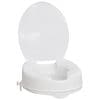 AquaSense Raised Toilet Seat with Lid, 4 Inch 4" White-0