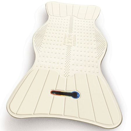 AquaSense Non-Slip Bath Mat with Built-In Temperature Indicator White