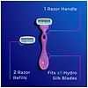 Schick Hydro Silk Women's Razor Handle and 2 Blade Refills-7
