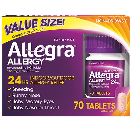 Allegra Adult 24HR Tablet 180 mg, Allergy Relief