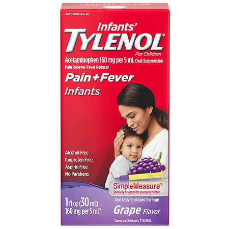 Infants' TYLENOL Acetaminophen Liquid Medicine Grape