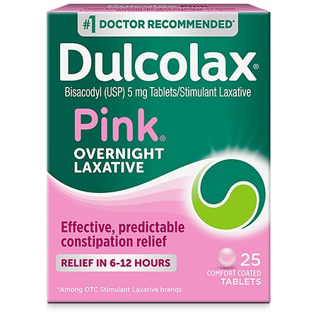 Dulcolax Pink Laxative Tablet, Overnight Relief