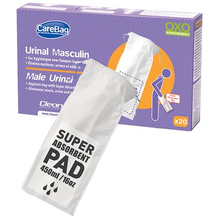 CareBag Men's Urinal Bag with Super Absorbent Pad