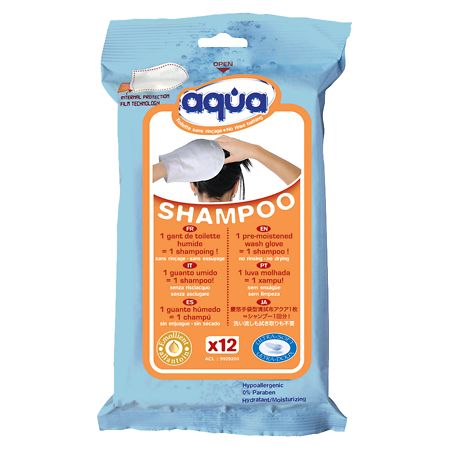 Cleanis Aqua Pre-Moistened Wash Glove, Shampoo