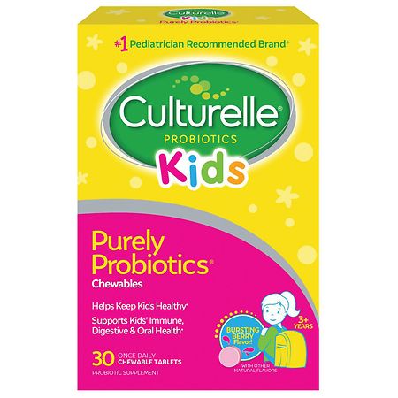 Culturelle Kids Daily Probiotic Supplement Chewable Bursting Berry