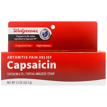 Walgreens Capsaicin Arthritis Pain Relief Cream Fragrance Free