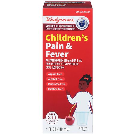 Walgreens Children's Pain and Fever Oral Suspension, Acetaminophen Cherry