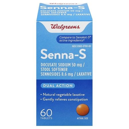 Walgreens Senna-S Stool Softener with Laxative Tablets