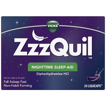ZzzQuil Nighttime Sleep Aid Non-Habit Forming LiquiCaps