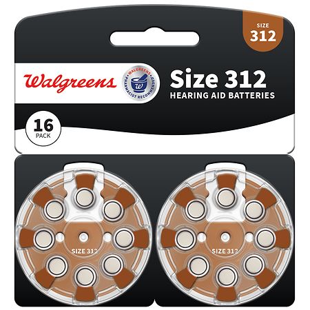 Walgreens Hearing Aid Batteries, Zero Mercury #312 #312