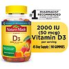 Nature Made Vitamin D3 2000 IU (50 mcg) Per Serving Gummies Strawberry, Peach & Mango-7