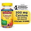 Nature Made Calcium Gummies 500 mg Per Serving with Vitamin D3 Cherry, Orange & Strawberry-6