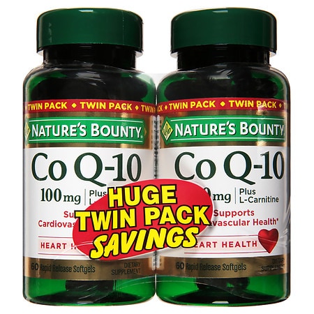Nature's Bounty Q-Sorb CoQ10 100 mg Dietary Supplement Softgels Twinpack