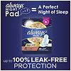 Always Maxi Overnight Pads without Wings for Women, Overnight Absorbency Unscented, Size 4-6
