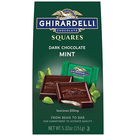 Ghirardelli Squares, Dark Chocolate Mint Dark Chocolate with Mint Filling