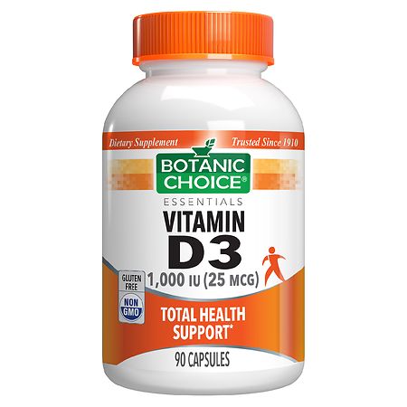Botanic Choice Vitamin D3 1000 IU Capsules