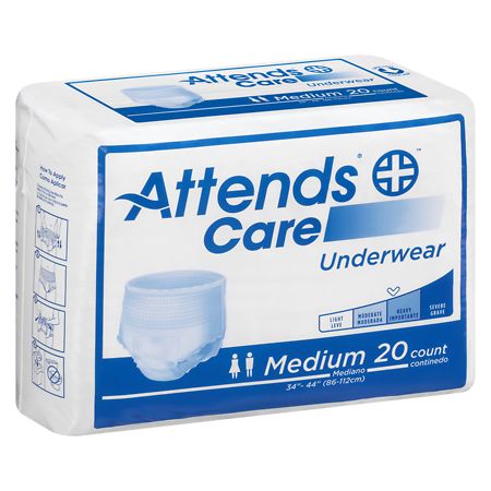 Attends Care Underwear Medium White