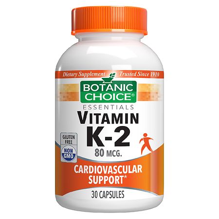Botanic Choice Vitamin K-2 80 mcg Capsules