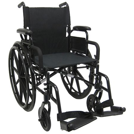 Karman 802-DY Ultra Lightweight Wheelchair With Removable Footrest 18" Seat Width Black