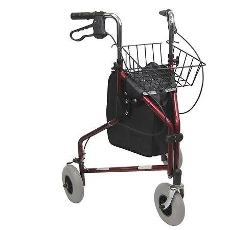 Karman R-3600 3 Wheel Rollator with Large 8" Casters Burgundy