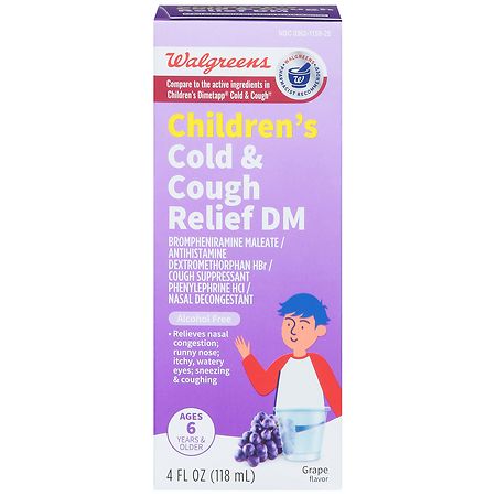 Walgreens Children's Cold and Cough, Alcohol-Free Grape
