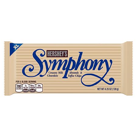 Hershey's Symphony Extra Large Milk Chocolate Bar with Almonds and Toffee