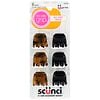 Scunci No-Slip Grip Mini Chunky Claw/Jaw Clips Brown and Black-2