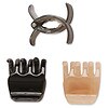 Scunci No-Slip Grip Small Chunky Claw/Jaw Hair Clips Neutral Colors-0