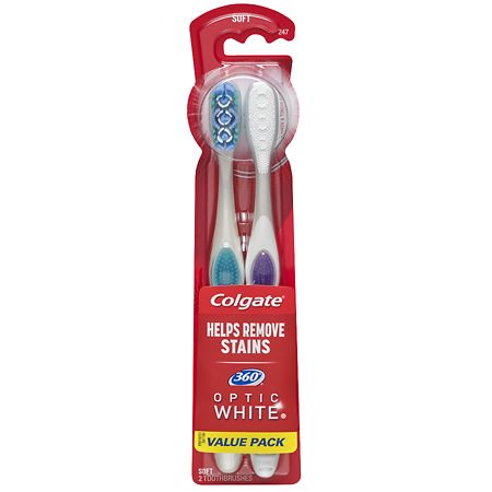 Colgate Optic White 360 Toothbrushes Soft
