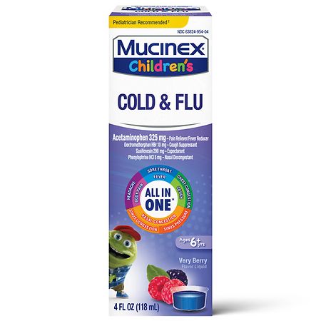 Children's Mucinex Cold & Flu Liquid Mixed Berry
