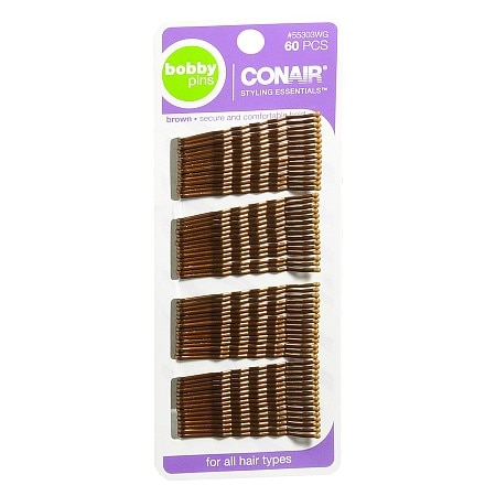 Conair Color Match Bobby Pins Blend with Hair Color Brown