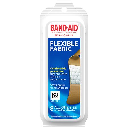 Band Aid Brand Flexible Fabric Adhesive Bandages for Travel All One Size