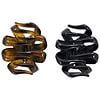 Scunci No-Slip Grip Large Octopus Claw/Jaw Clips Tortoise and Black-4