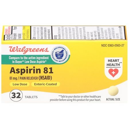 Walgreens Aspirin Low Dose 81 mg Enteric Coated Tablets