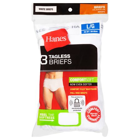 Hanes Men's Briefs Large White