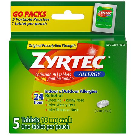 Zyrtec 24 Hour Allergy Relief Tablets, Cetirizine HCl