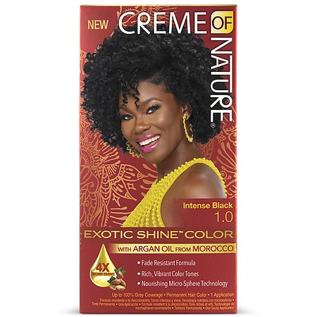 Creme Of Nature Nourishing Permanent Hair Color Kit Intense Black