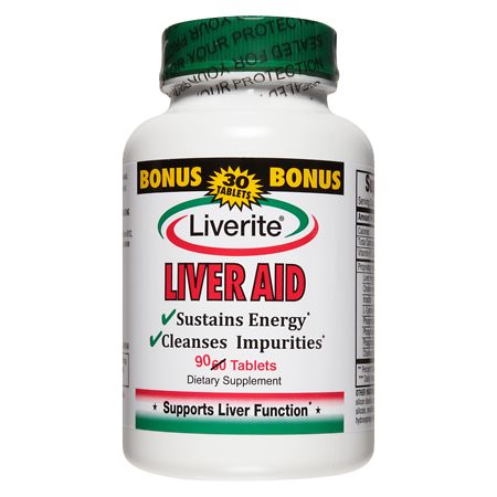Liverite Liver Aid Dietary Supplement Tablets