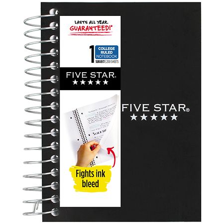 Five Star Fat Lil' Wirebound Notebook, College Ruled 3 1/ 2" x 5 1/ 2"