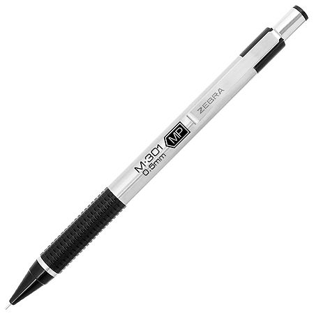 Zebra M-301 Stainless Steel Mechanical Pencil, Fine 0.5 mm