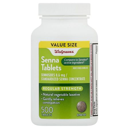 Walgreens Senna Natural Vegetable Laxative Tablets