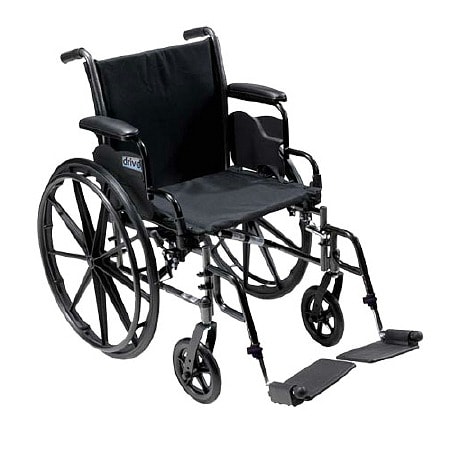 Drive Medical Cruiser lll Wheelchair 20 inch with Flip Back Desk Arms Swing Footrest