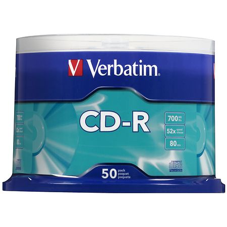Verbatim CD-R Disc Spindle 52x Speed 700MB/ 80-Minute