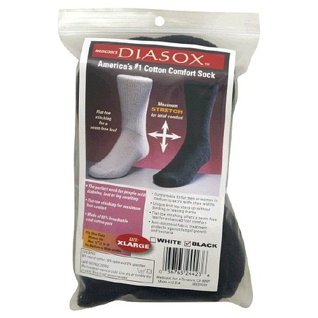 Medicool Diasox Therapeutic Mid Calf Length Socks Black