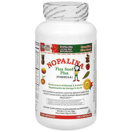 Nopalina Flax Seed Plus Dietary Supplement Capsules