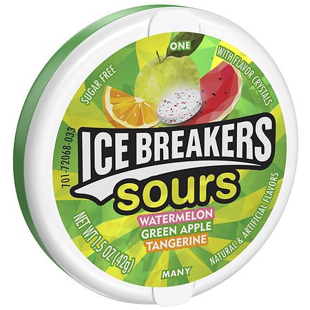 Ice Breakers Sugar Free Mints, Tin Assorted Fruit Flavored