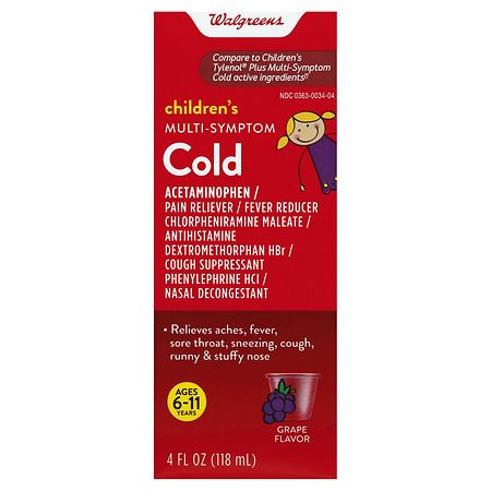 Walgreens Children's Plus Multi Symptom Cold Oral Suspension Grape