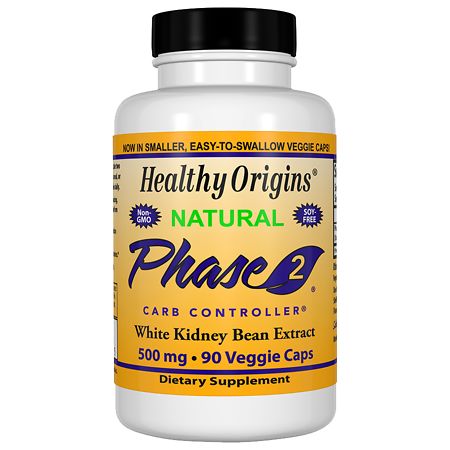 Healthy Origins Phase 2, White Kidney Bean Extract 500 mg, Capsules
